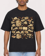 Mockup Boxy Heavyweight Tee Black male close-up 05
