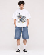 Mockup Boxy Heavyweight Tee White male full-body 03