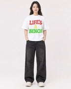 Mockup Boxy Heavyweight Tee White female full-body 03