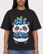 Mockup Boxy Heavyweight Tee Black female close-up 04
