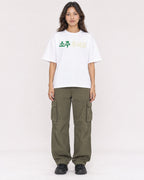 Mockup Boxy Heavyweight Tee White female full-body 02
