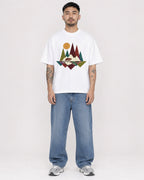 Mockup Boxy Heavyweight Tee White male full-body 12