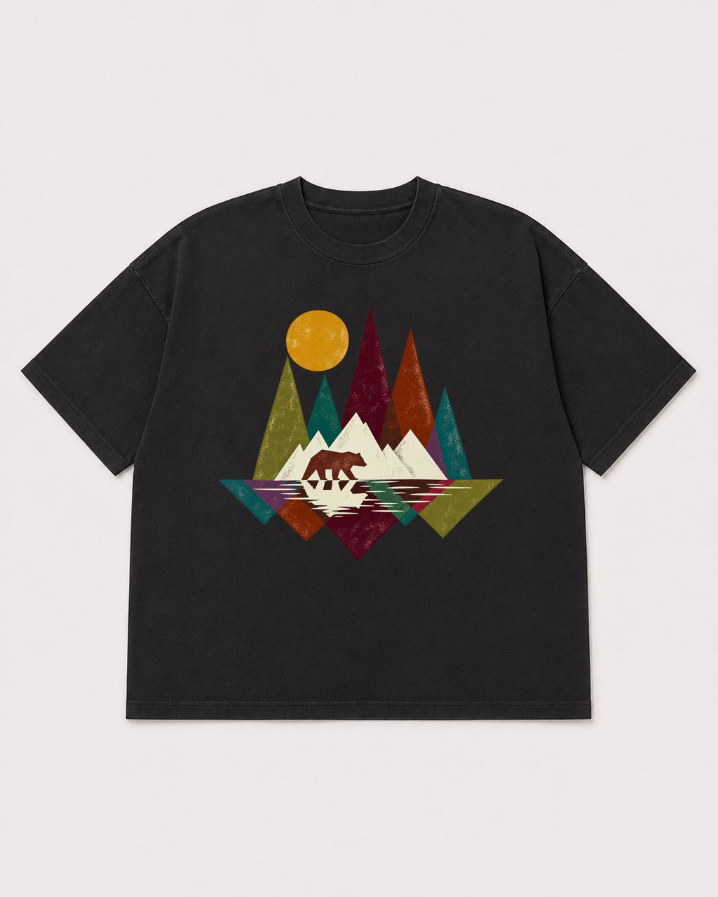 Mockup Boxy Heavyweight Tee Black product