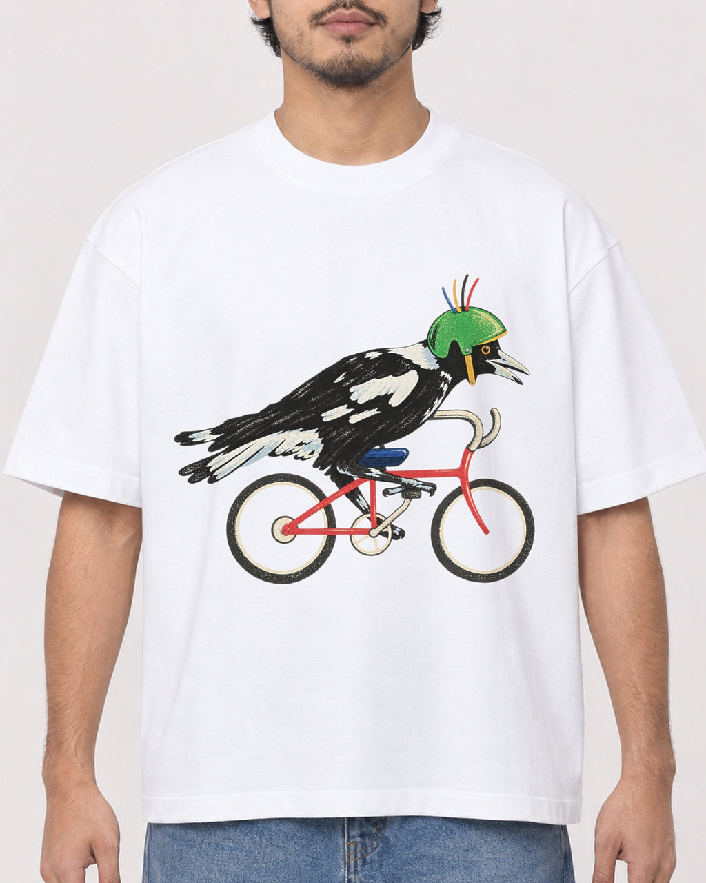 Mockup Boxy Heavyweight Tee White male close-up 02