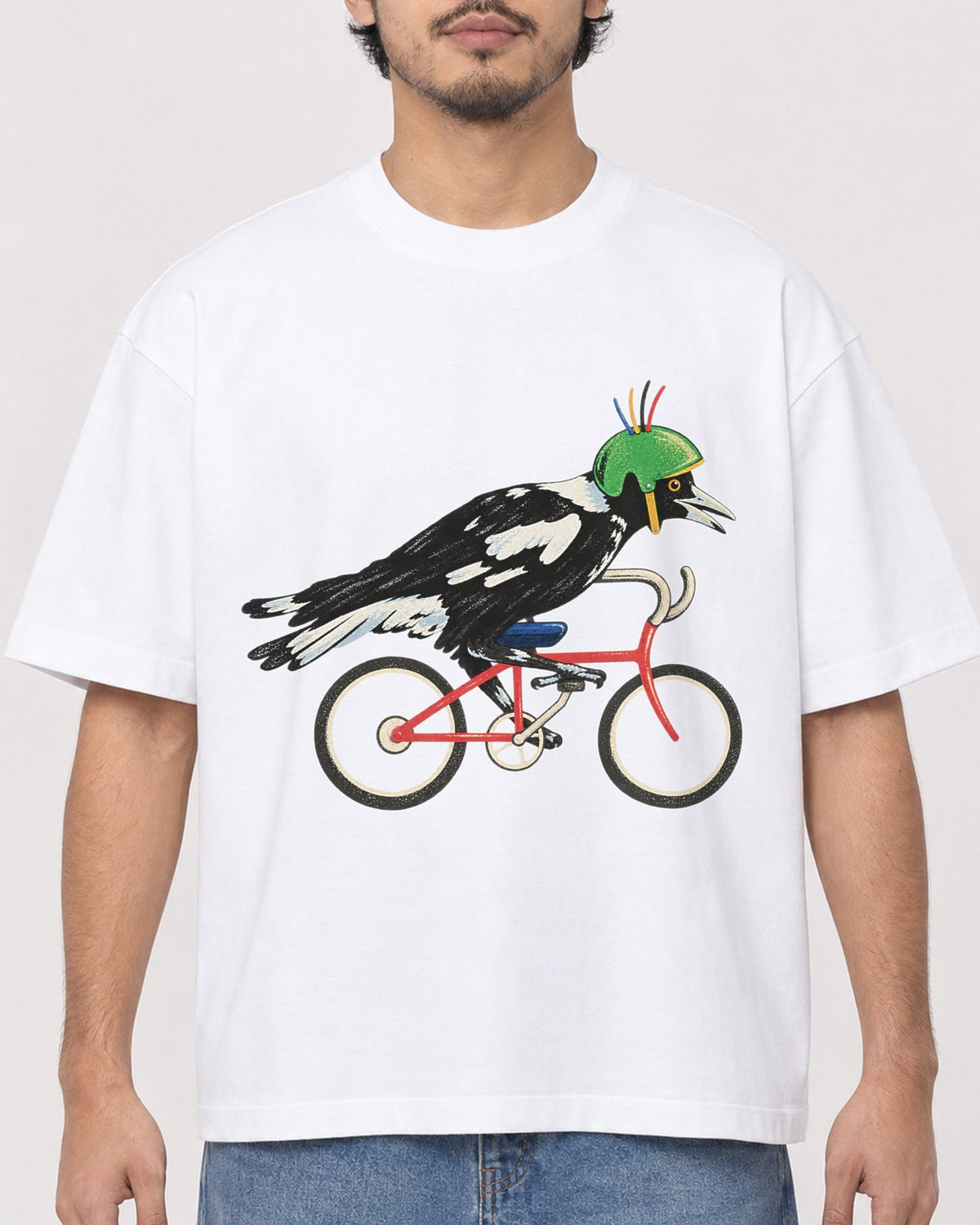 Mockup Boxy Heavyweight Tee White male close-up 02