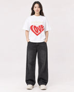 Mockup Boxy Heavyweight Tee White female full-body 03