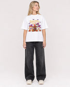 Mockup Boxy Heavyweight Tee White female full-body 08