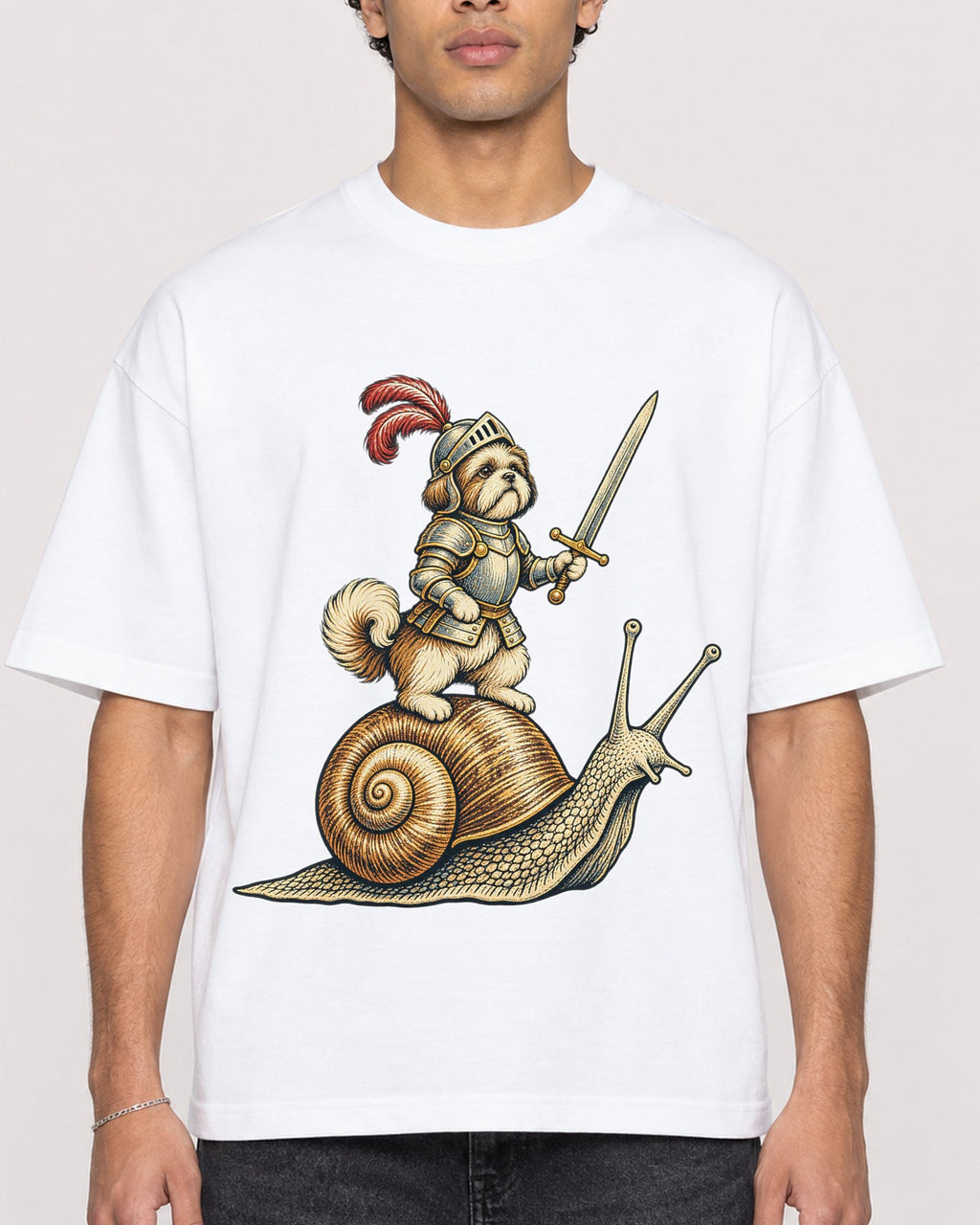 Mockup Boxy Heavyweight Tee White male close-up 10