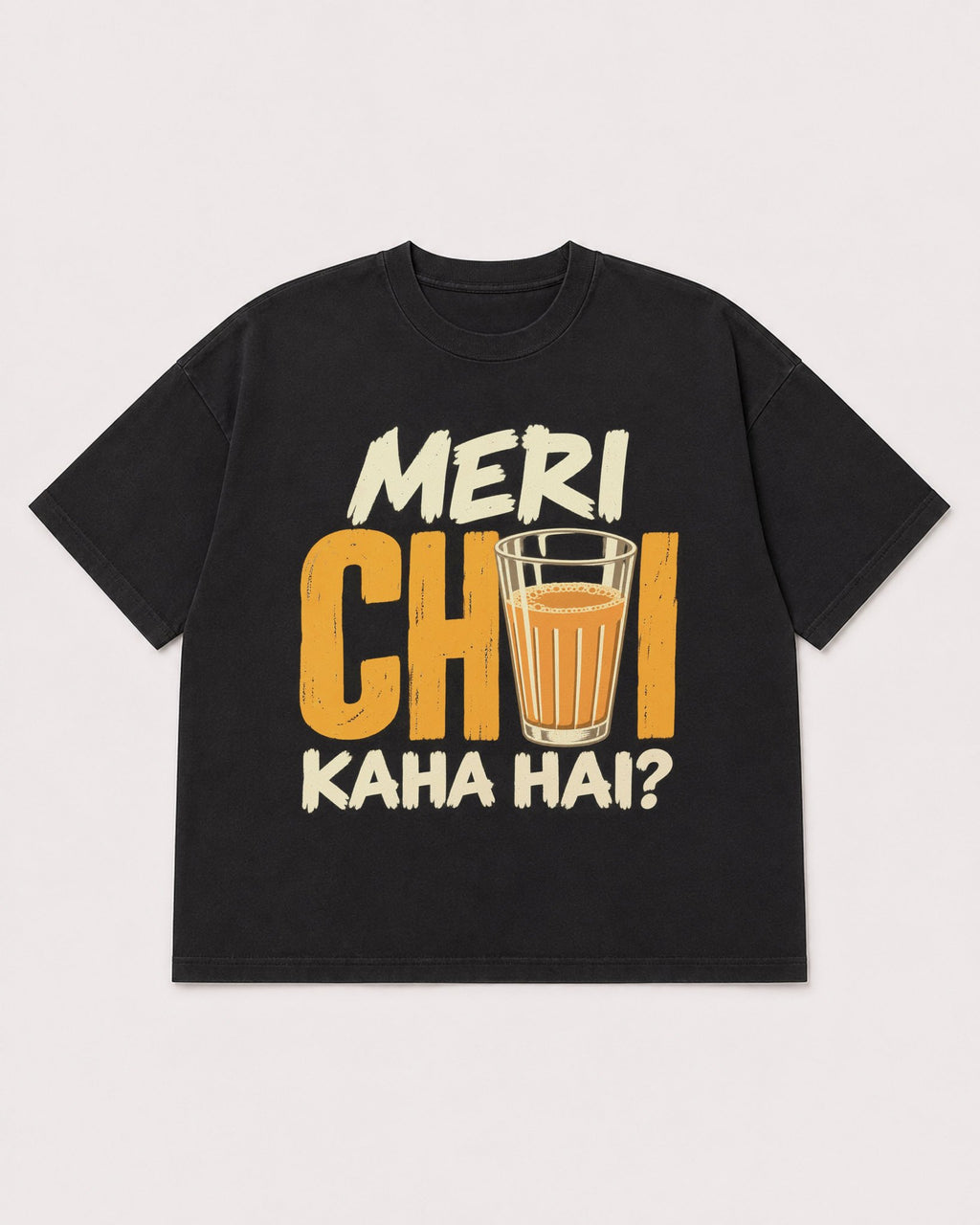 Mockup Boxy Heavyweight Tee Black product