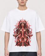 Mockup Boxy Heavyweight Tee White male close-up 01