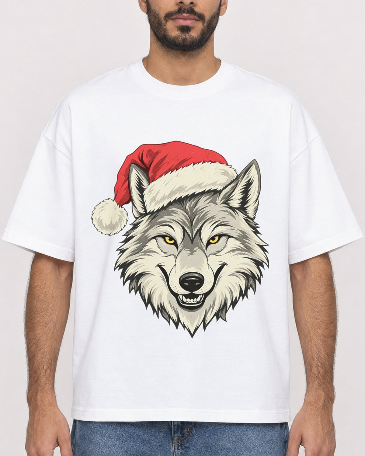 Mockup Boxy Heavyweight Tee White male close-up 07
