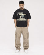 Mockup Boxy Heavyweight Tee Black male full-body 12