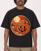 Mockup Boxy Heavyweight Tee Black male close-up 04