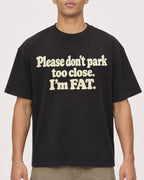 Mockup Boxy Heavyweight Tee Black male close-up 20