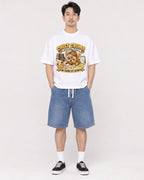 Mockup Boxy Heavyweight Tee White male full-body 13
