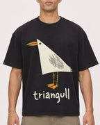 Mockup Boxy Heavyweight Tee Black male close-up 20