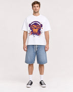 Mockup Boxy Heavyweight Tee White male full-body 08
