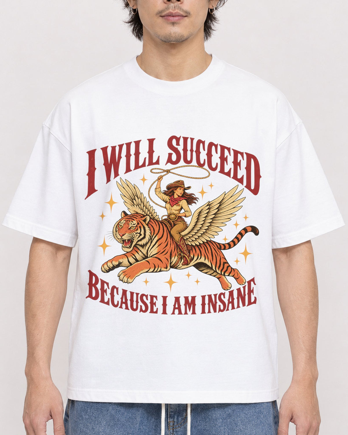 Mockup Boxy Heavyweight Tee White male close-up 03