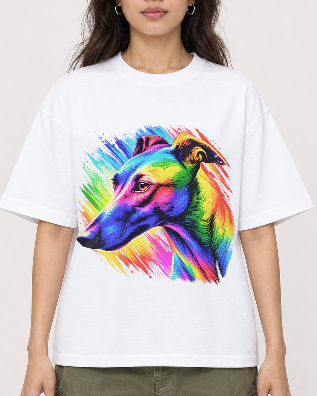 Mockup Boxy Heavyweight Tee White female close-up 02