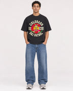 Mockup Boxy Heavyweight Tee Black male full-body 10