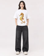 Mockup Boxy Heavyweight Tee White female full-body 03