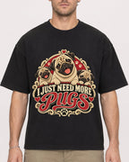 Mockup Boxy Heavyweight Tee Black male close-up 08