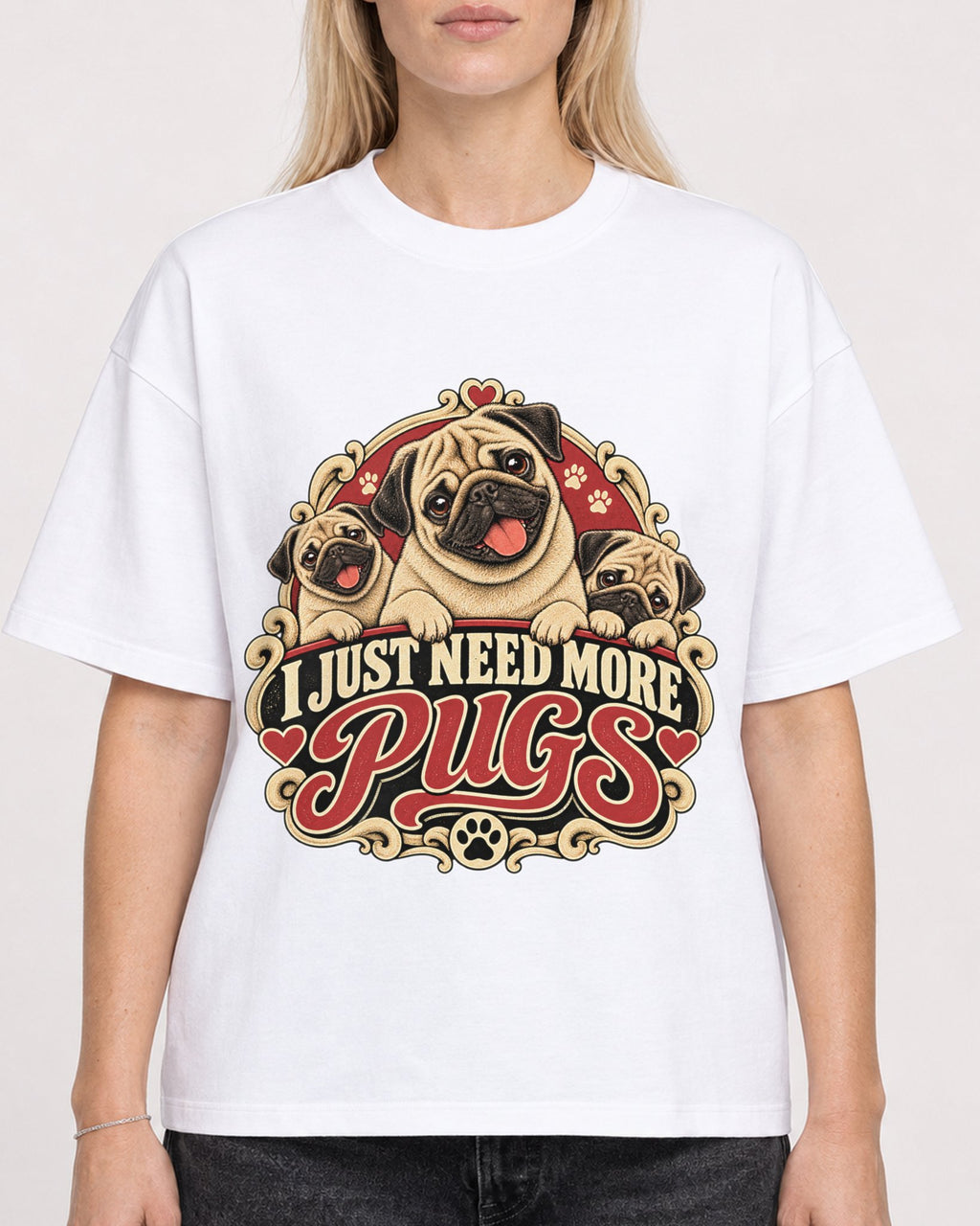 Mockup Boxy Heavyweight Tee White female close-up 08