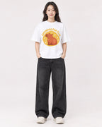 Mockup Boxy Heavyweight Tee White female full-body 03