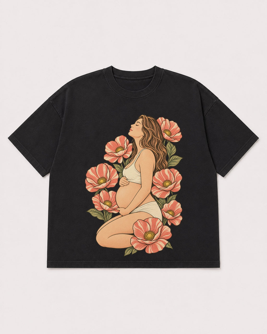 Mockup Boxy Heavyweight Tee Black product