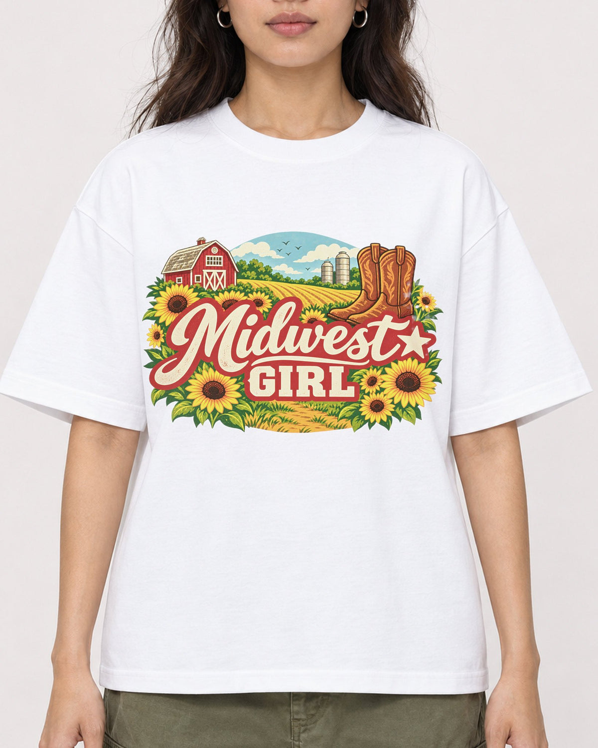 Mockup Boxy Heavyweight Tee White female close-up 02