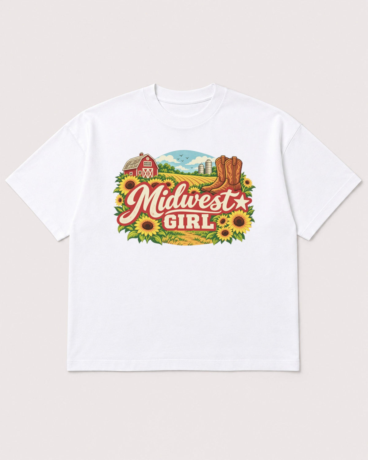 Mockup Boxy Heavyweight Tee White product
