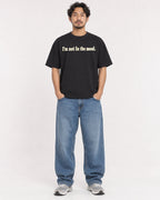 Mockup Boxy Heavyweight Tee Black male full-body 02