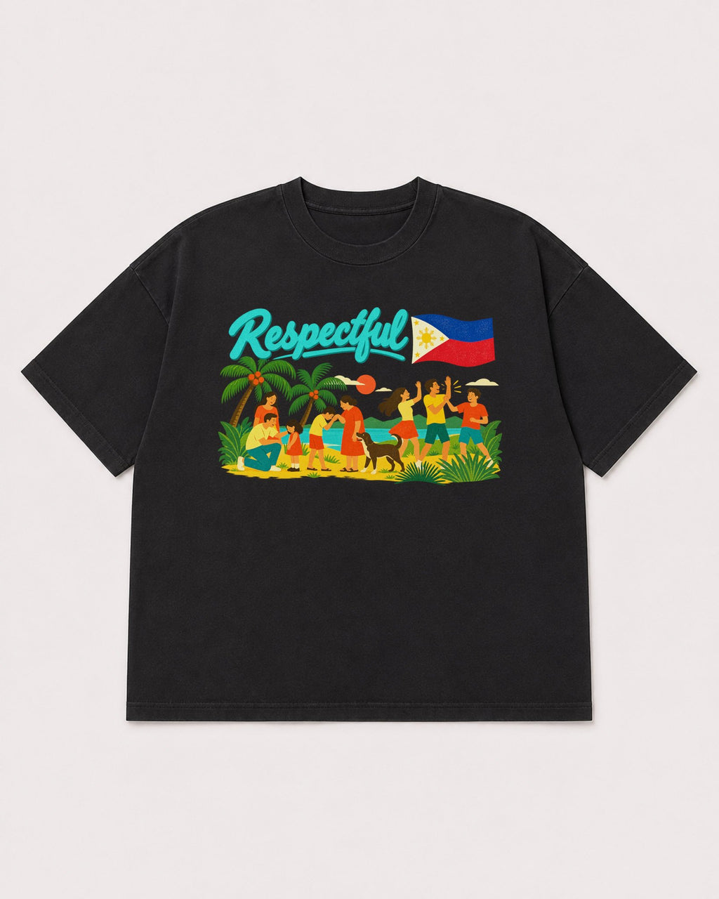 Mockup Boxy Heavyweight Tee Black product