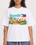 Mockup Boxy Heavyweight Tee White female close-up 06