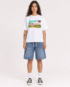 Mockup Boxy Heavyweight Tee White female full-body 06