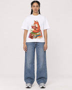 Mockup Boxy Heavyweight Tee White female full-body 50