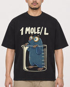 Mockup Boxy Heavyweight Tee Black male close-up 32