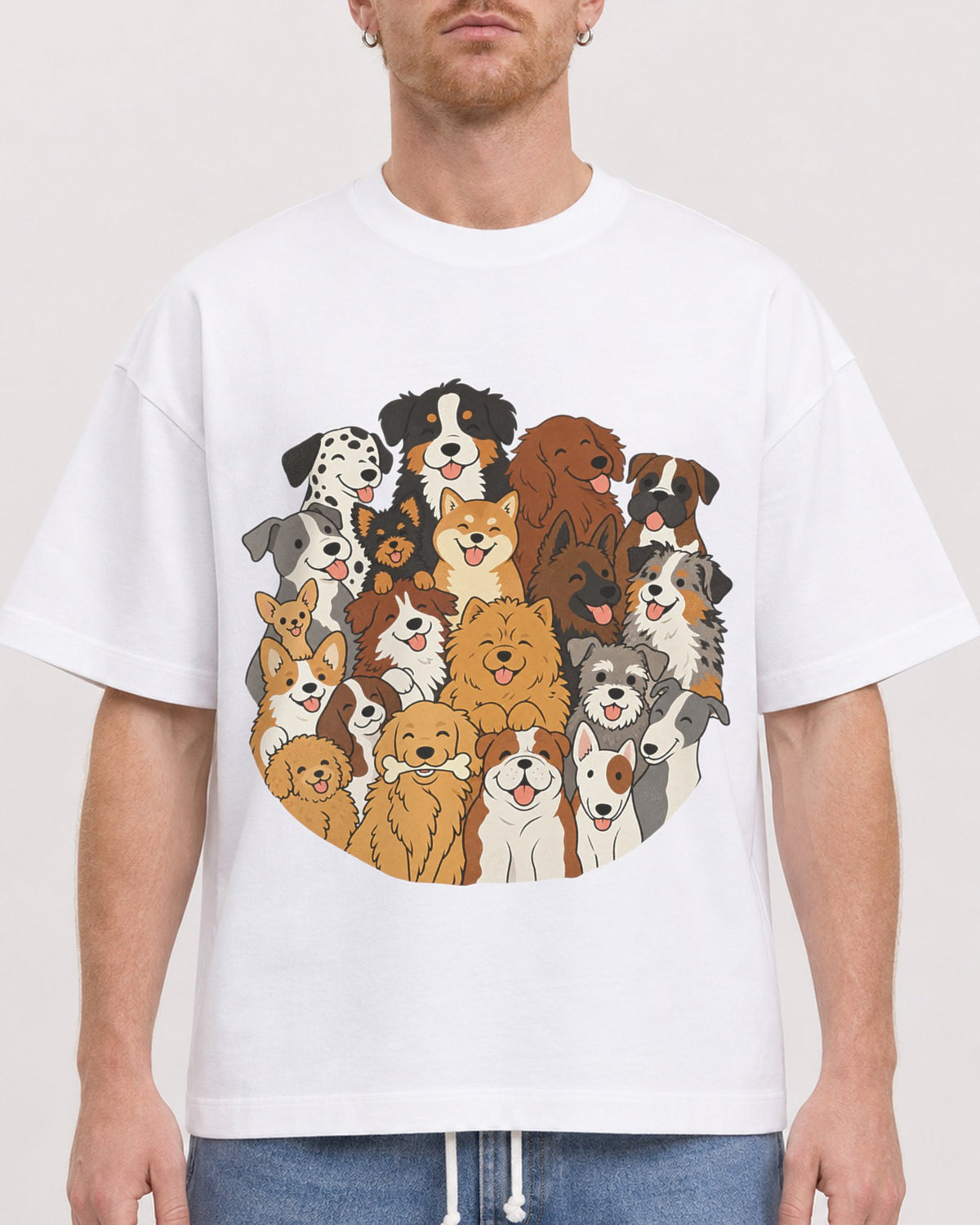 Mockup Boxy Heavyweight Tee White male close-up 38