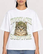Mockup Boxy Heavyweight Tee White female close-up 50