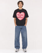 Mockup Boxy Heavyweight Tee Black male full-body 30