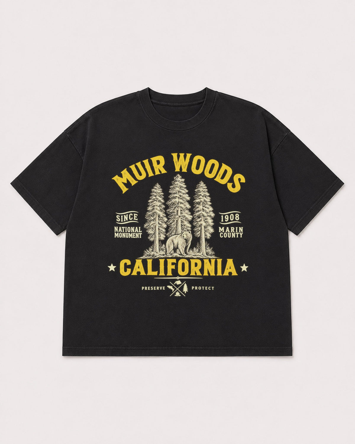Mockup Boxy Heavyweight Tee Black product