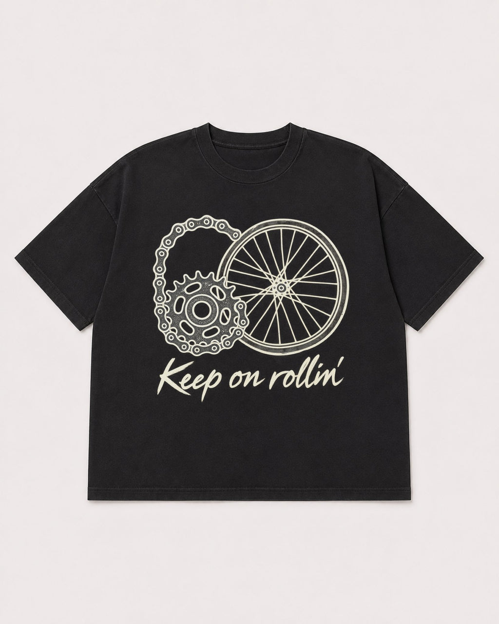 Mockup Boxy Heavyweight Tee Black product