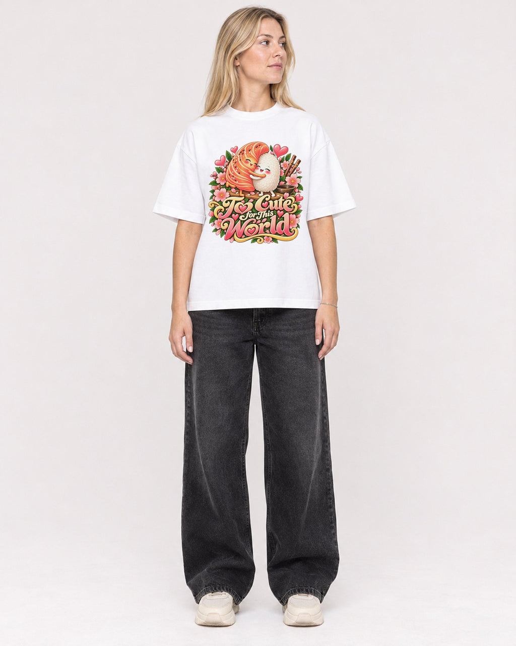 Mockup Boxy Heavyweight Tee White female full-body 08