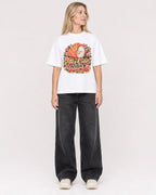 Mockup Boxy Heavyweight Tee White female full-body 08