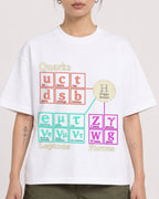 Mockup Boxy Heavyweight Tee White female close-up 12