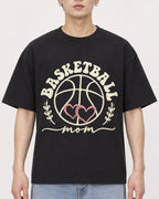 Mockup Boxy Heavyweight Tee Black male close-up 01