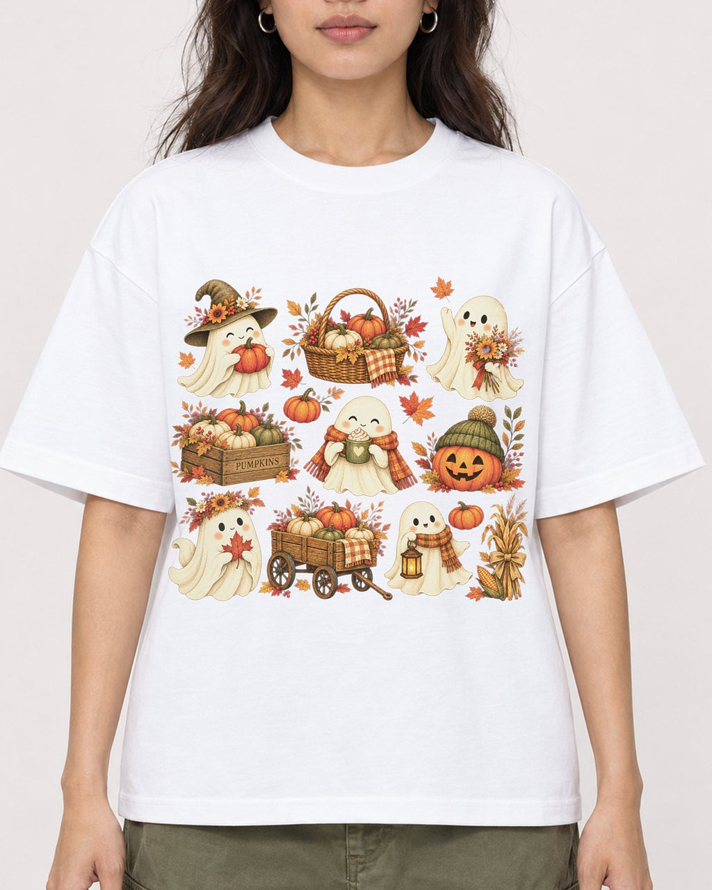 Mockup Boxy Heavyweight Tee White female close-up 02