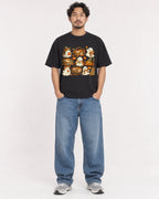 Mockup Boxy Heavyweight Tee Black male full-body 02