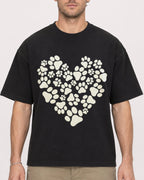 Mockup Boxy Heavyweight Tee Black male close-up 08