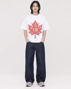 Mockup Boxy Heavyweight Tee White male full-body 41